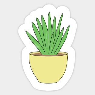 Home plant in a pot. Sticker